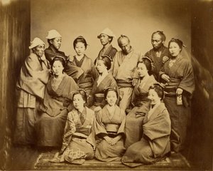 Japansk familie af Felice Beato