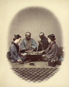 Japanere, der spiller go af Felice Beato