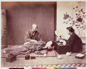 Japansk massør, ca. 1890 (albumin print)