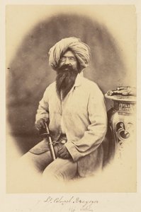 Oberstløjtnant Braysyer. [14. Sikhs af Felice Beato