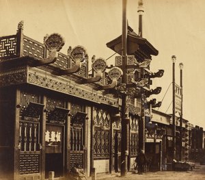 Butikker og gader, den kinesiske by Pekin, oktober 1860 af Felice Beato