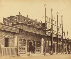 Gade og butikker i Tartar -byen Pekin, 29. oktober 1860 af Felice Beato