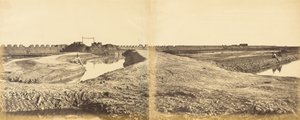 Tangkoo Fort efter dets indtog, viser den franske og engelske indgang, 10. august 1860 af Felice Beato