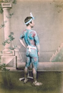 Tatoveret japansk brudgom betto, Japan, 1882 af Felice Beato