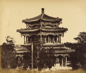 Det store kejserlige palads (Yuan Ming Yuan) Før brændingen, Pekin, 18. oktober 1860 af Felice Beato
