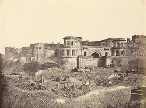 Mucha Bawn eller den gamle citadell i Lucknow af Felice Beato