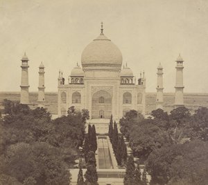 [Taj Mahal fra indgangsporten]. af Felice Beato