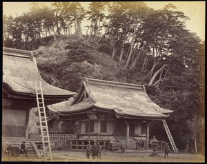 Hachiman-templet, Kamakura af Felice Beato