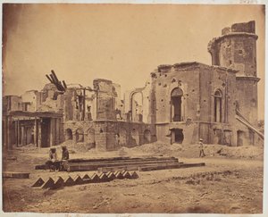 Forsiden af Residency, Lucknow, 1858