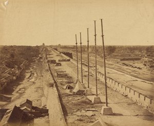 Top of the Wall fra Antin Gate overtaget af britiske og franske tropper, 21. oktober 1860 af Felice Beato