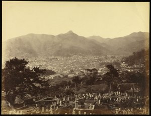 Udsigt over Nagasaki fra Battery Hill af Felice Beato