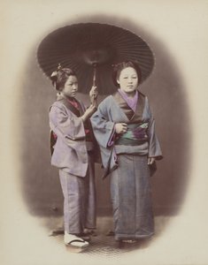 Ung Frue og Tjener, 1868. af Felice Beato
