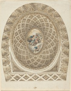En Coffered Dome med Apollo og Phaeton af Felice Giani