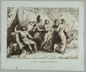 Achilles giver Briseis af Felice Giani