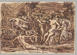 Diana og Callisto efter Domenichino af Felice Giani