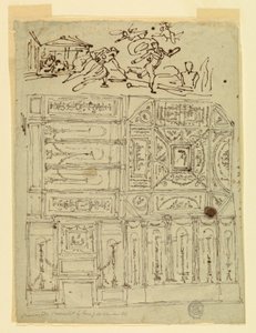 Tegning, Atalanta og Hippomenes, ca. 1800 af Felice Giani