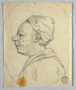 Tegning, Portræt af en mand, ca. 1820 af Felice Giani