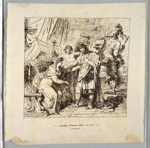 Penelope genkender Ulysses af Felice Giani
