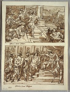 Remus dræber Kong Amulius; Remus førte i Lænker for Kong Amulius; To undersøgelser efter Carracci