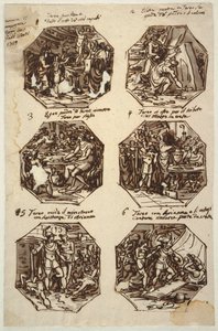 Seks Theseus-emner til Palazzo Gaddi, Forli