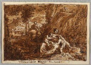 Flugten til Egypten, efter Domenichino af Felice Giani