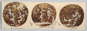 Tre Bacchus-emner: Bacchus tilbedt af Felice Giani