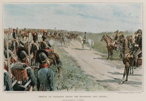 Napoleons ankomst blandt bayerne og sakserne af Felicien baron de Myrbach-Rheinfeld