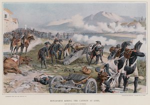 Bonaparte sigter kanonen mod Lodi af Felicien baron de Myrbach-Rheinfeld