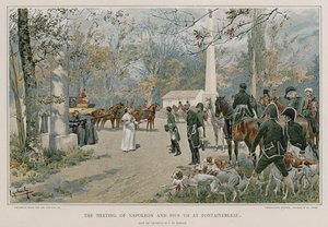 Mødet mellem Napoleon og Pius VII i Fontainebleau af Felicien baron de Myrbach-Rheinfeld