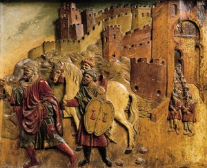 Boabdil sidste muslimske konge, der forlod Granada i 1492 efter at have overdraget nøgler til byen af Felipe Bigarny or Vigarny