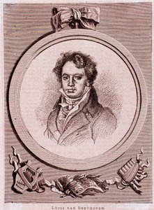 Portræt af den tyske komponist Ludwig van Beethoven af Felix Auguste Clement