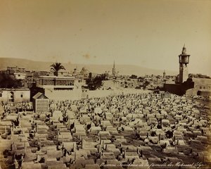 Album "Damas et Baalbek": Mohammeds familiekirkegård i Damaskus af Félix Bonfils
