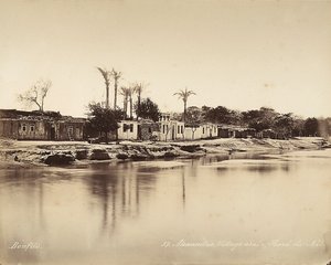 Alexandria, Egypten: en arabisk landsby på bredden af Nilen af Félix Bonfils