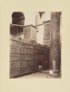 Kairo - Interiør i sultan Qalawuns moské af Félix Bonfils