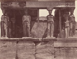 Karyatiderne ved Erechtheion-templet - Athen af Félix Bonfils