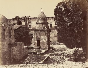 Kupler på tempelplatformen - Jerusalem af Félix Bonfils