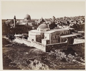Sankt Annas Kirke, samlet udsigt over Jerusalem #255 af Félix Bonfils