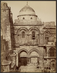 Facade du Saint - Sepulcre, Jerusalem af Félix Bonfils