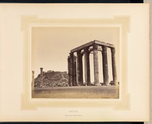 Grækenland: Jupiters tempel i Olympia i Athen af Félix Bonfils
