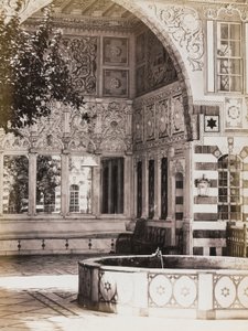 Gården ved Stambouli-huset, Damaskus af Félix Bonfils