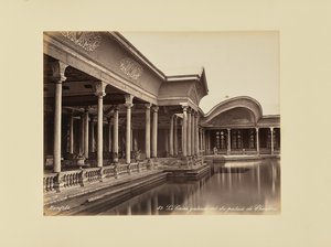Kairo, indre gallerier i Shubra-paladset af Félix Bonfils