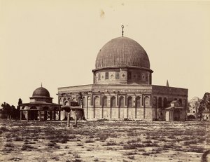 Omars moské og Davids domstol [Jerusalem] af Félix Bonfils