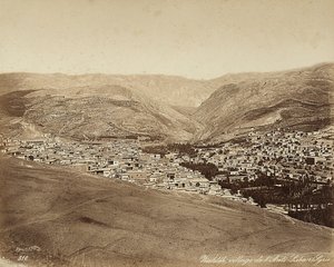 Panoramaudsigt over Zahleh, Syrien af Félix Bonfils