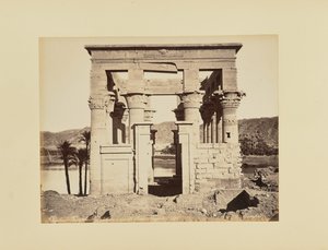Philae. Hypætraltempel, set forfra, Egypten af Félix Bonfils