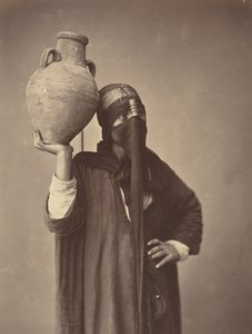 Vandtransportør i Cairo, ca. 1870 (foto) af Félix Bonfils