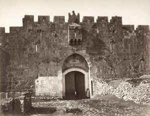 Saint Stephen Gate i Jerusalem af Félix Bonfils
