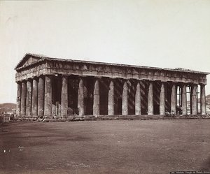 Theseus-templet på Athens Akropolis af Félix Bonfils