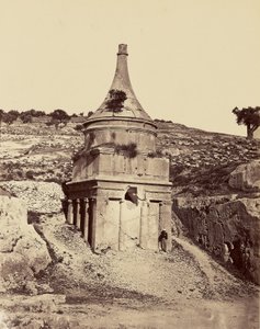 Absaloms grav - Jerusalem af Félix Bonfils