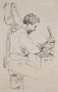 Charles Kean, 1871. af Felix Bracquemond