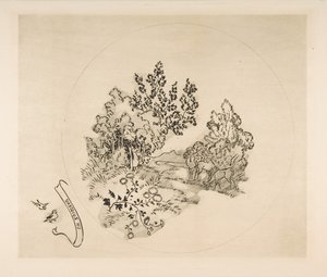 Decoration for a Plate: A Stream, 1870. dani af Felix Bracquemond